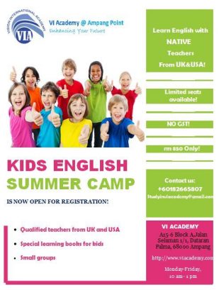 Kids English Summer Program @ Vision International Academy