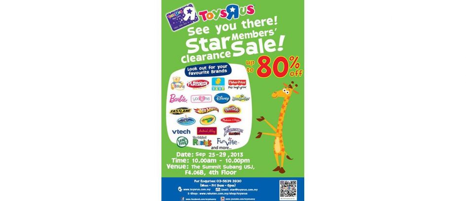 Toys R Us Star Members Clearance Sale – The Summit, Subang USJ