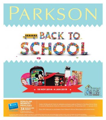 BACK TO SCHOOL PROMOTION BY PARKSON