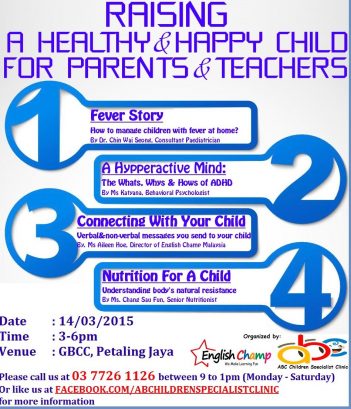 Forum – Raising a Healthy and Happy Child for Parents and Teachers