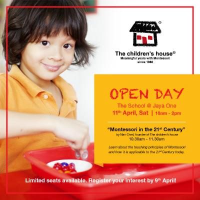 You’re Invited! The children’s house Open Day @ The School, Jaya One