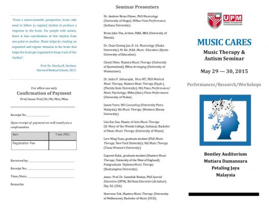 UPM Music Cares: Music Therapy & Autism Seminar