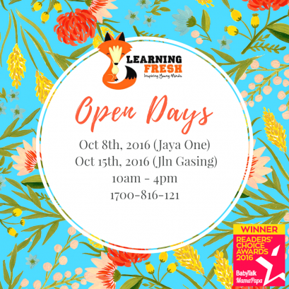 Learning Fresh Open Day – Jalan Gasing, Petaling Jaya