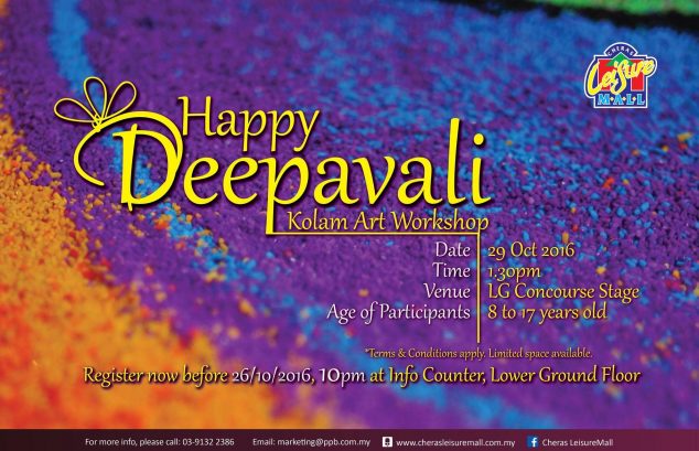 Happy Deepavali Kolam Art Workshop @ Cheras LeisureMall