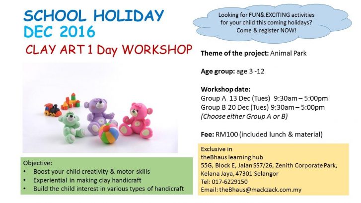 Clay Art School Holiday Workshop