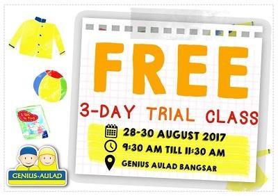 Free 3 Day Trial Classes at Genius Aulad Bangsar