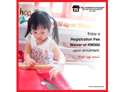 The children’s house – Enjoy Registration Fee Waiver until 31st Oct 2018