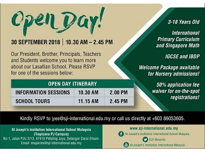 St. Joseph’s Institution International School Malaysia Open Day