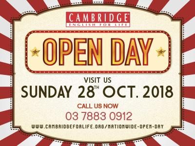 Cambridge English For Life Nationwide Open Day