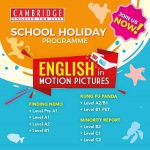Cambridge English for Life School Holiday Programme: English in Motion Pictures