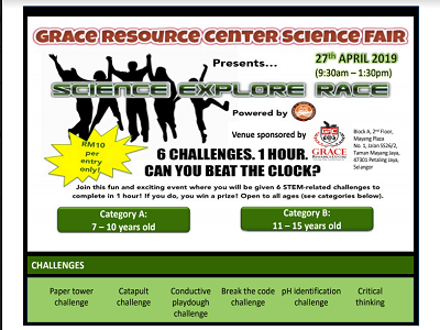 Science Explore Race at Grace Resource Center Science Fair