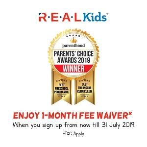 1- Month Fee Waiver @ R.E.A.L Kids