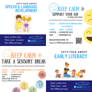 Parents Talk & Workshop @ Oasis Place (30 Nov & 15 Dec 2019)
