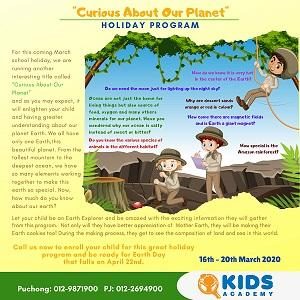 Curious About Our Planet @ Kids Academy, Petaling Jaya & Bandar Puteri Puchong