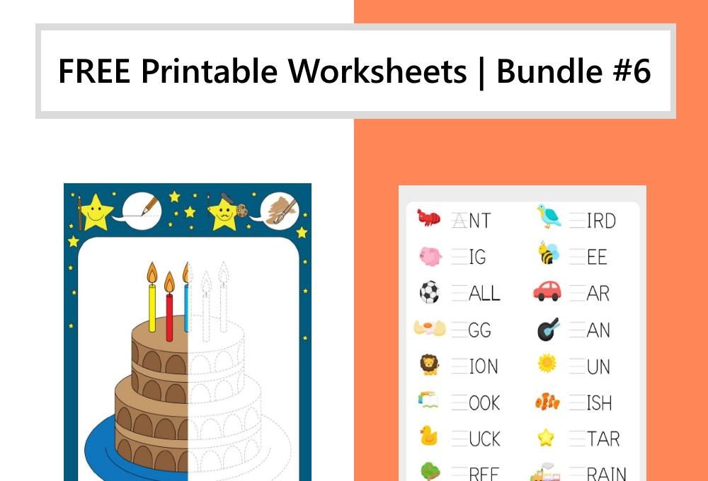 FREE Printable Worksheets for Kids | Bundle #6