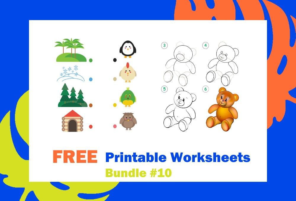 FREE Printable Worksheets for Kids | Bundle #10