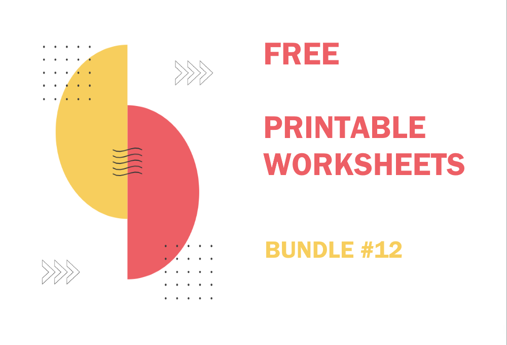 FREE Printable Worksheets for Kids | Bundle #12