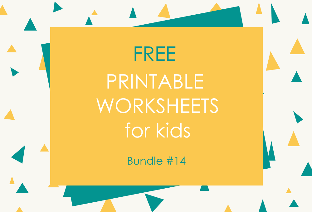 FREE Printable Worksheets for Kids | Bundle #14
