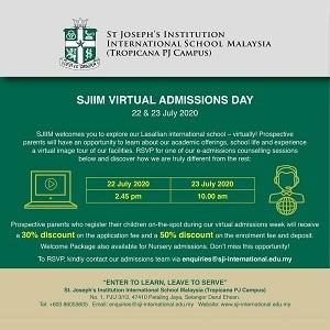 SJIIM Virtual Admissions Day @ St Joseph’s Institution International School