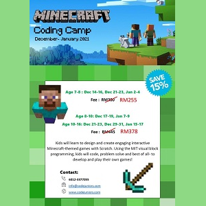 Online Holiday Programs (Ages 7-16) @ CodeJuniors