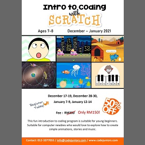 Online Holiday Programs (Ages 7-16) @ CodeJuniors