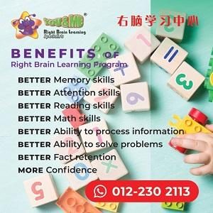 Right Brain Online Program @ You&Me Right Brain Learning Specialist, Putra Heights