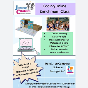 Online Class @ Junior Champs, Mont Kiara