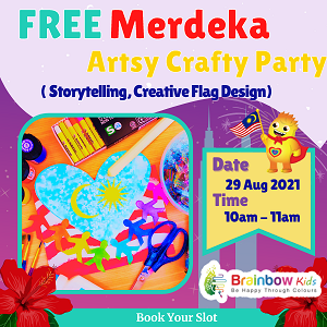 Merdeka Creative Flag Design & Storytelling @ Brainbow Kids, Subang Jaya