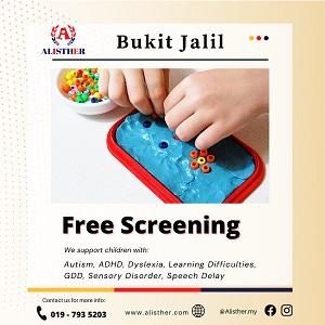 Free Screening @ Alisther Intervention Centre, Bukit Jalil