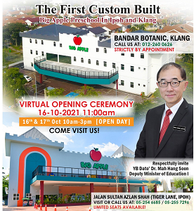 Open Day @Tadika Big Apple Bandar Botanic, Klang and Tiger Lane, Ipoh