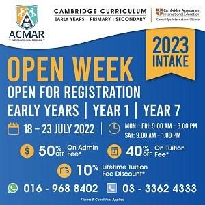 Open Week @ Acmar International & Private School, Klang