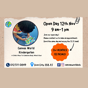 Open Day 11.11 Promo @ Canvas World, Petaling Jaya