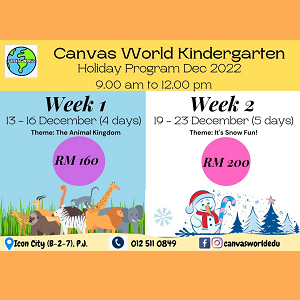 Holiday Program @ Canvas World, Petaling Jaya