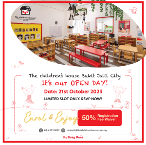 Open Day: Discover Montessori for Lifelong Learning @ The children’s house, Bukit Jalil City, KL