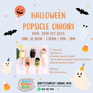 Halloween Popsicle Onigiri Workshop @ Babytots@Play, Subang Jaya