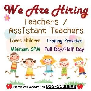 Teacher/Assistant Teacher @ Apple King, Sungai Chua, Kajang (Tadika Sri Timur)
