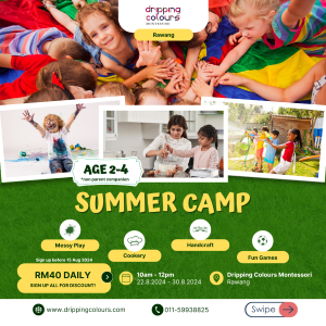 Toddlers Summer Camp @ Dripping Colours Montessori, Rawang