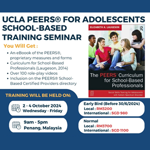 UCLA PEERS for Adolescents School-Based Training Seminar @ Pacific Speech Therapy & Learning Centre