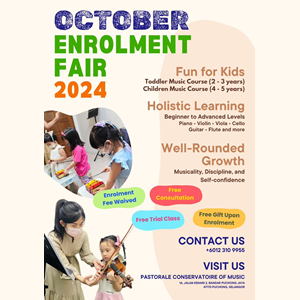October Enrolment Fair @ Pastorale Conservatoire of Music, Bandar Puchong Jaya