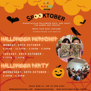 Halloween Art Party and Workshop @ Mum N Kids Club Preschool Daycare and Art School, Mont Kiara