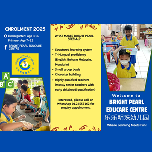 Enrolment 2025 @ Bright Pearl Educare Centre (乐乐明珠辅育中心), Subang Bestari